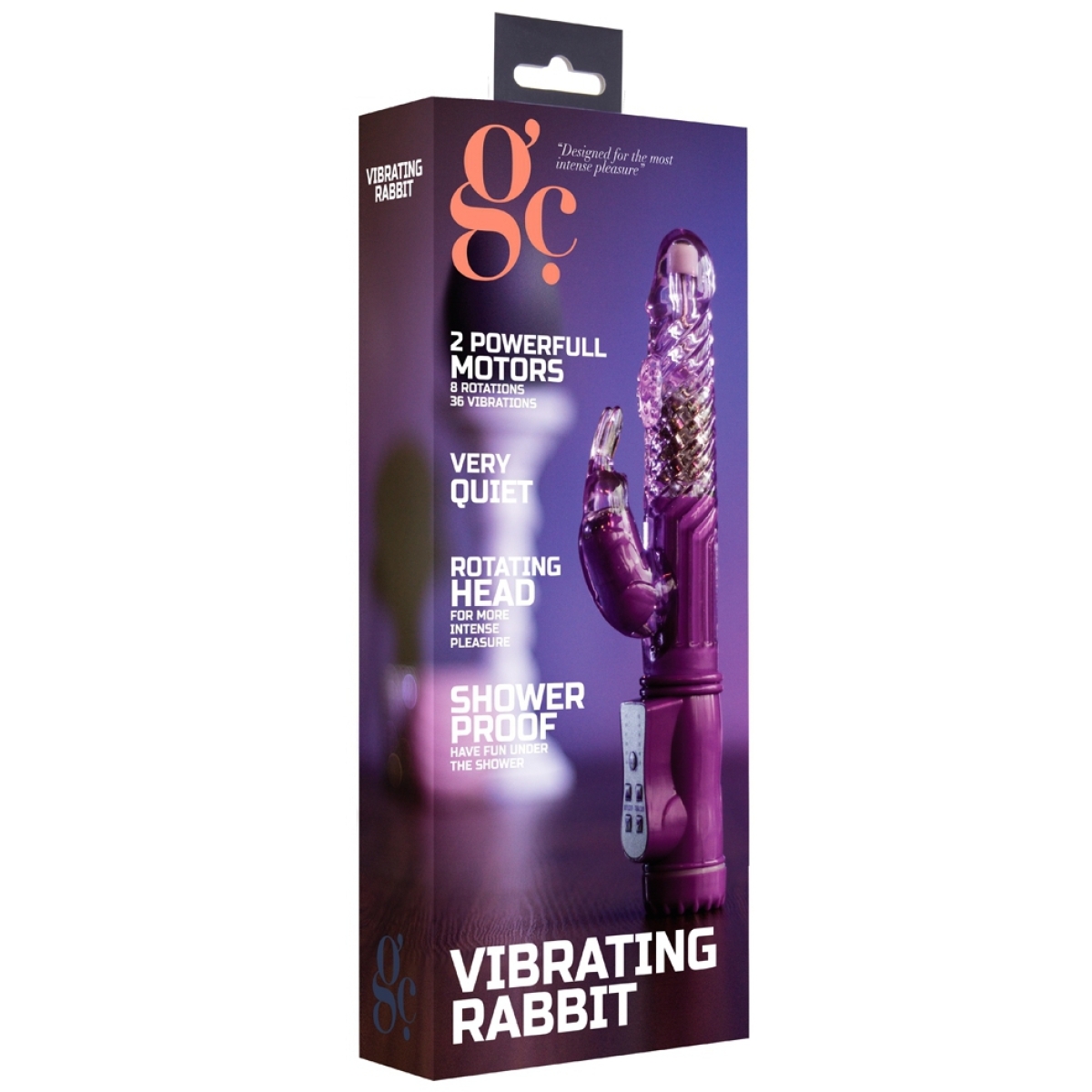 vibro rabbit rotatif vibe coin 23cm violet 1