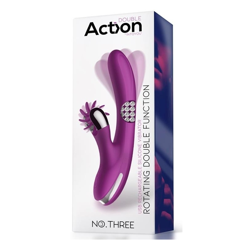 vibro rabbit rotating double 10 x 35cm violet 1