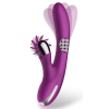 vibro rabbit rotating double 10 x 35cm violet