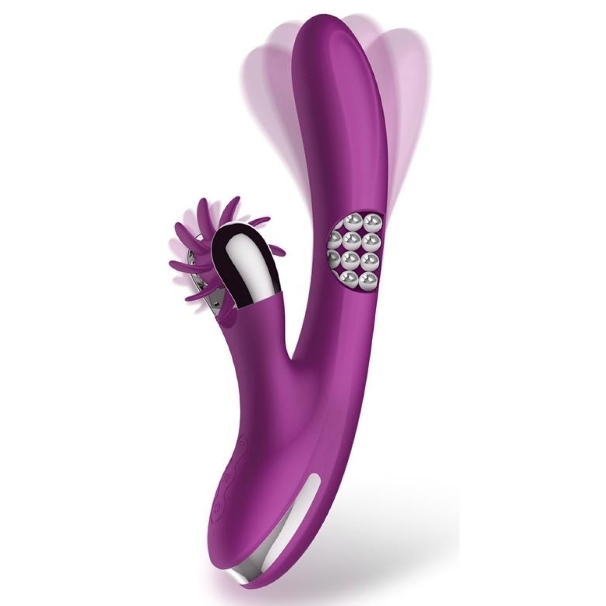 vibro rabbit rotating double 10 x 35cm violet