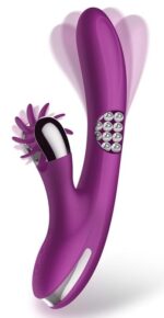 vibro rabbit rotating double 10 x 35cm violet