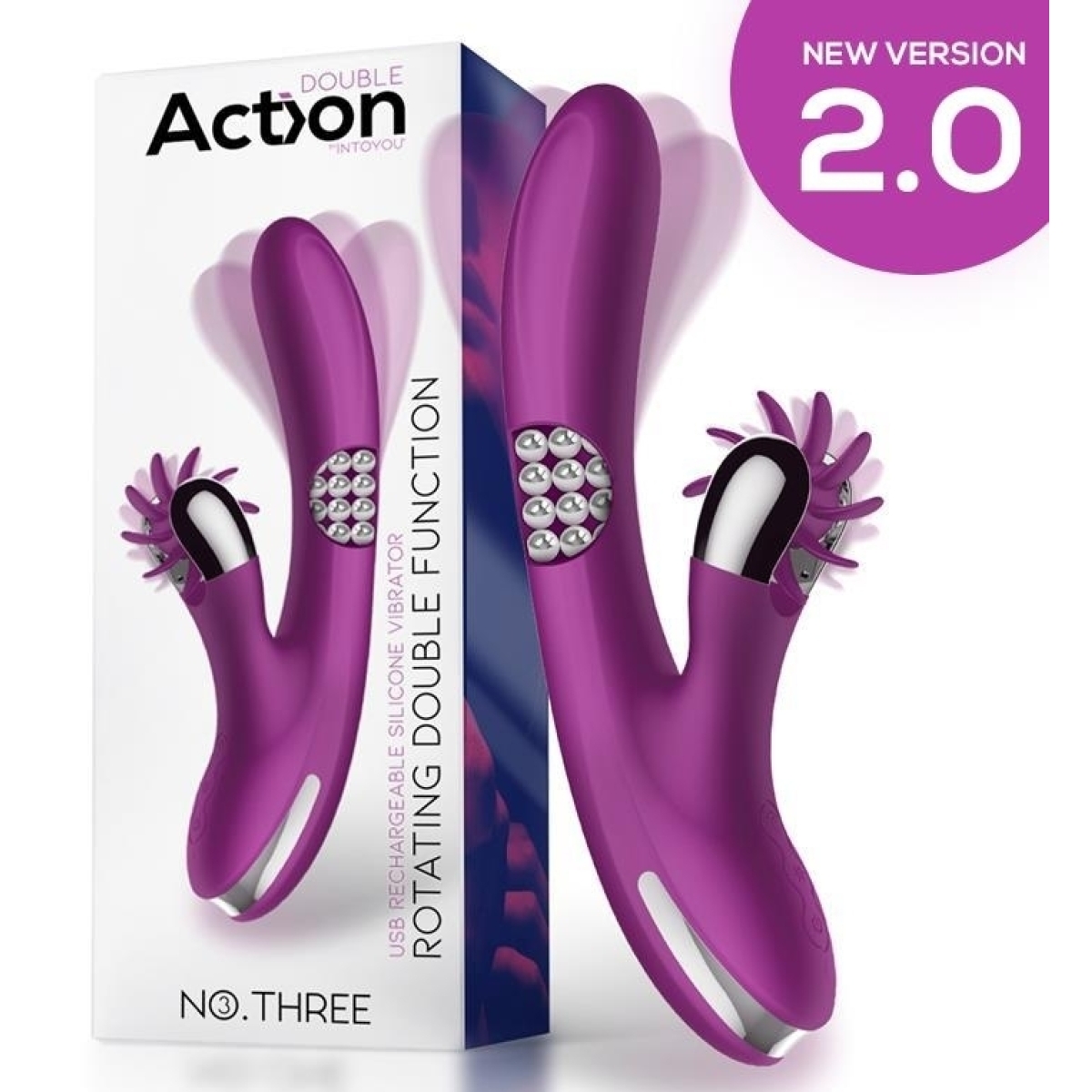 vibro rabbit rotating double 10 x 35cm violet 4