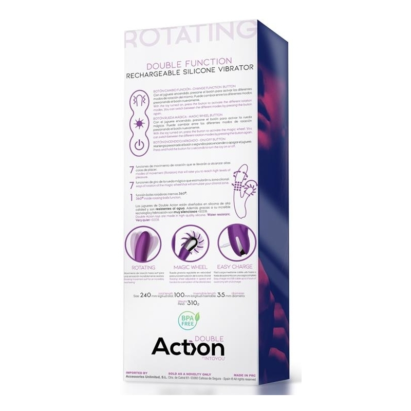 vibro rabbit rotating double 10 x 35cm violet 5