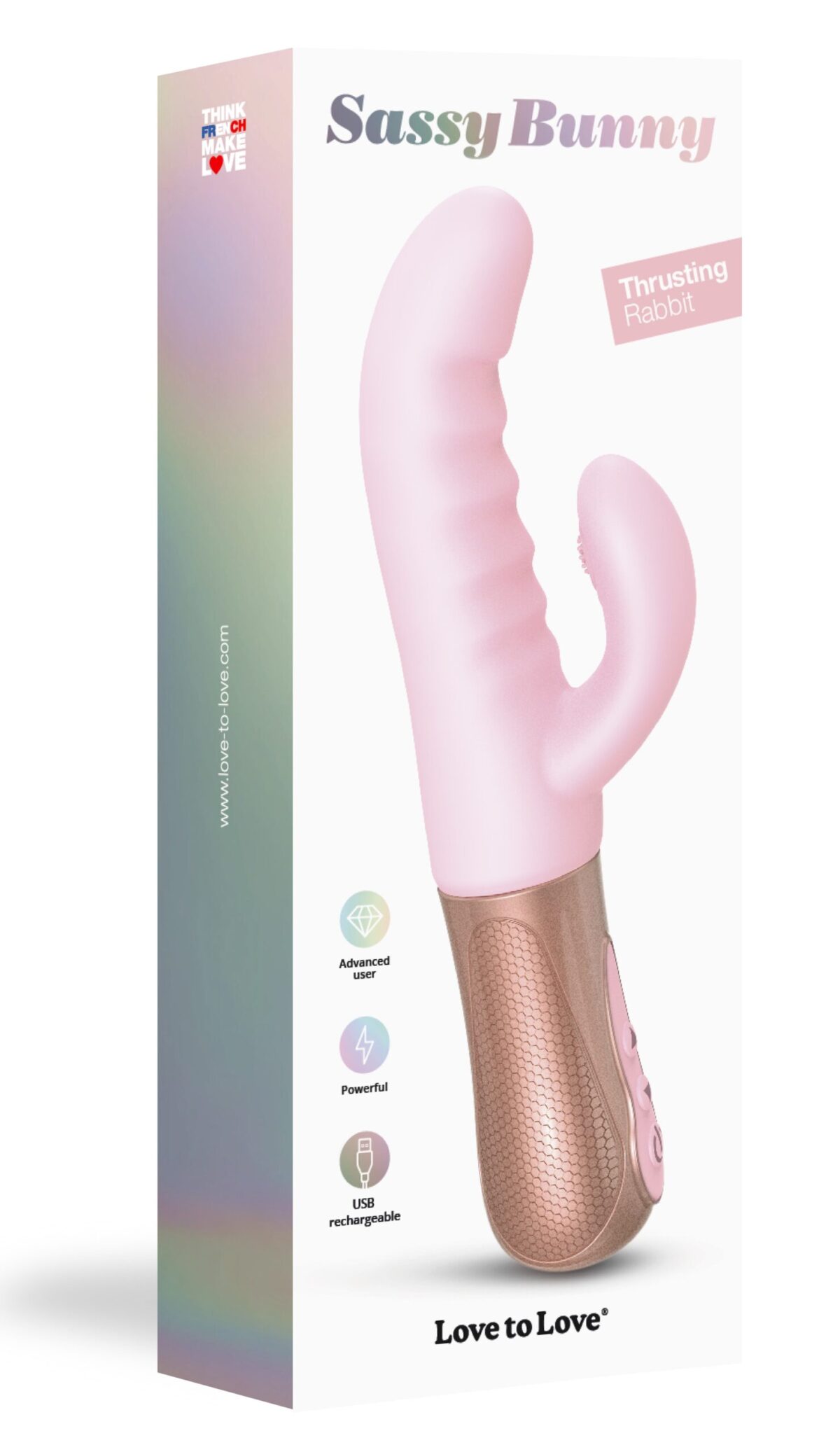 vibro rabbit sassy bunny love to love 23cm rose 1 scaled