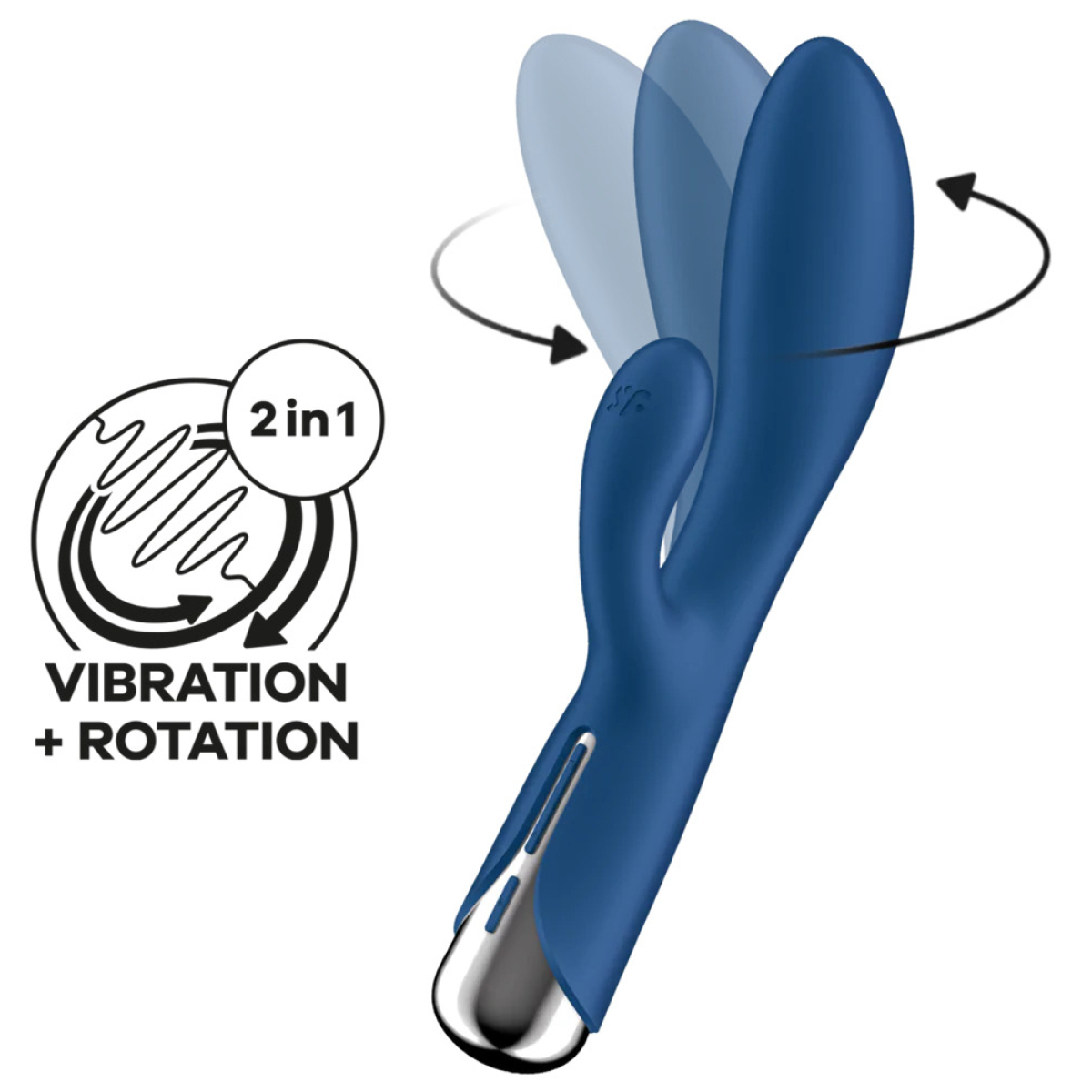 vibro rabbit spinning rabbit 1 11 x 35cm bleu