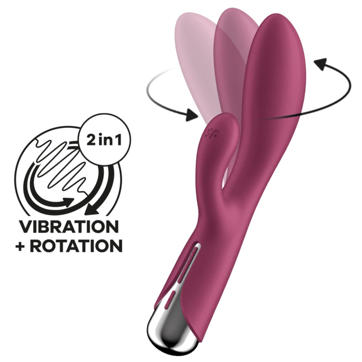 vibro rabbit spinning rabbit 1 11 x 35cm framboise