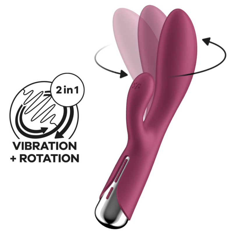vibro-rabbit-spinning-rabbit-1-11-x-35cm-framboise vibro rabbit spinning rabbit 1 11 x 35cm framboise
