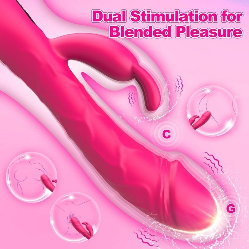 vibro rabbit spotbit 14 x 37cm rose 1