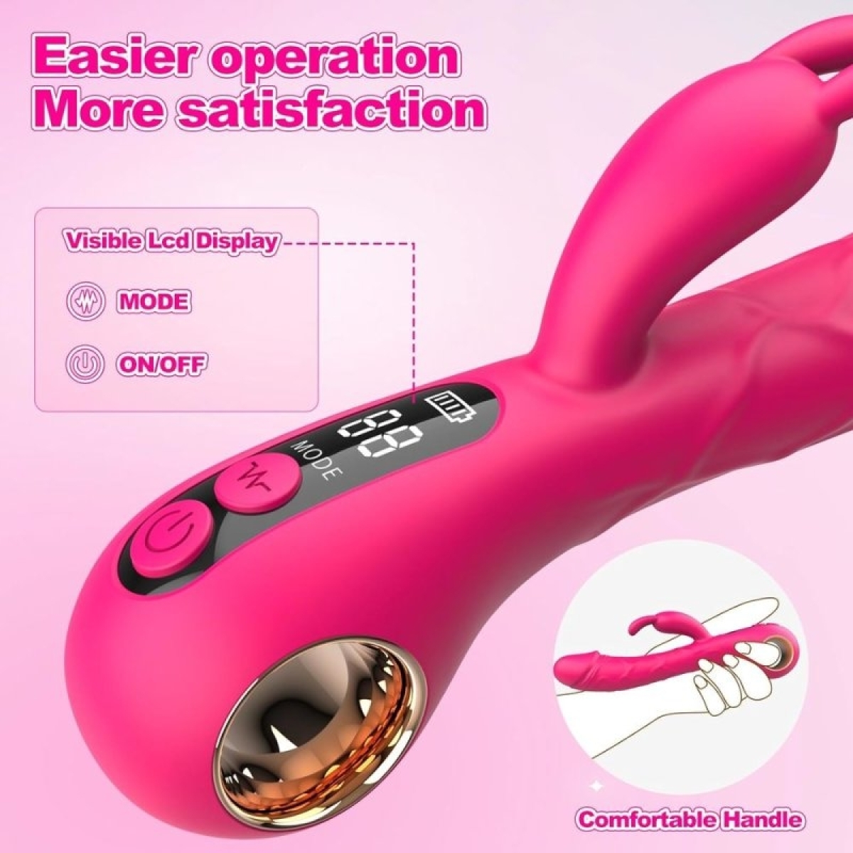 vibro rabbit spotbit 14 x 37cm rose 2