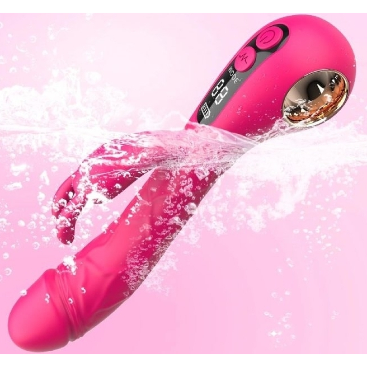 vibro rabbit spotbit 14 x 37cm rose 4