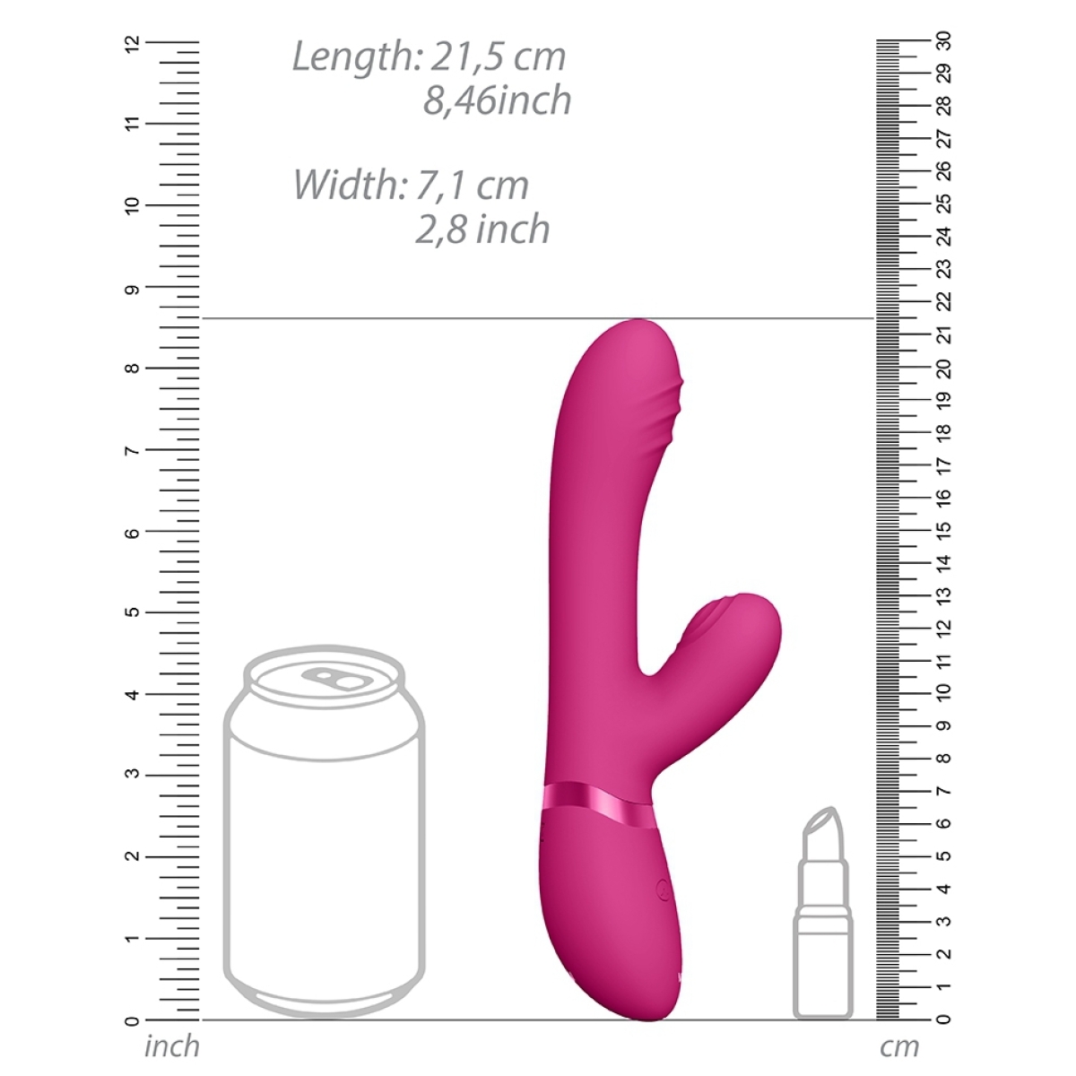vibro rabbit tani 22 x 35cm rose 5