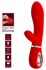vibro rabbit thomas 11 x 38cm rouge 4
