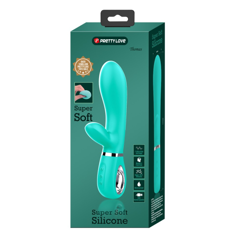 vibro rabbit thomas 11 x 38cm turquoise 1