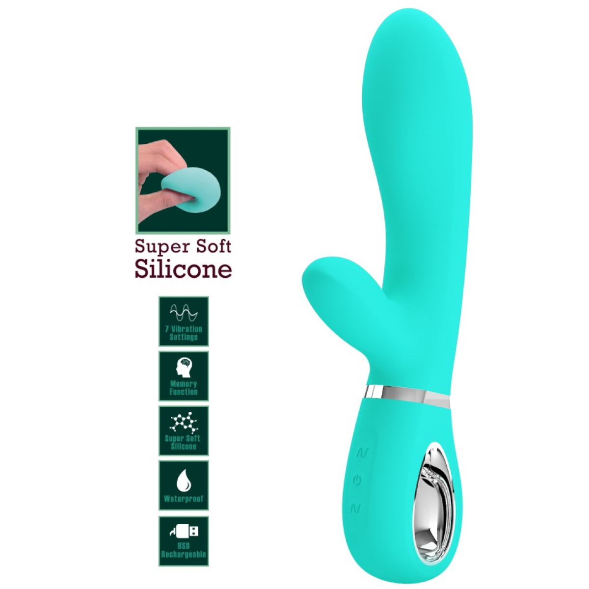 vibro rabbit thomas 11 x 38cm turquoise 4