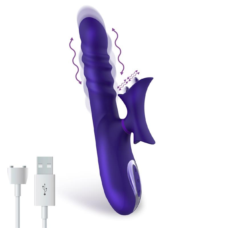 vibro rabbit thrusty wave action 26cm 2