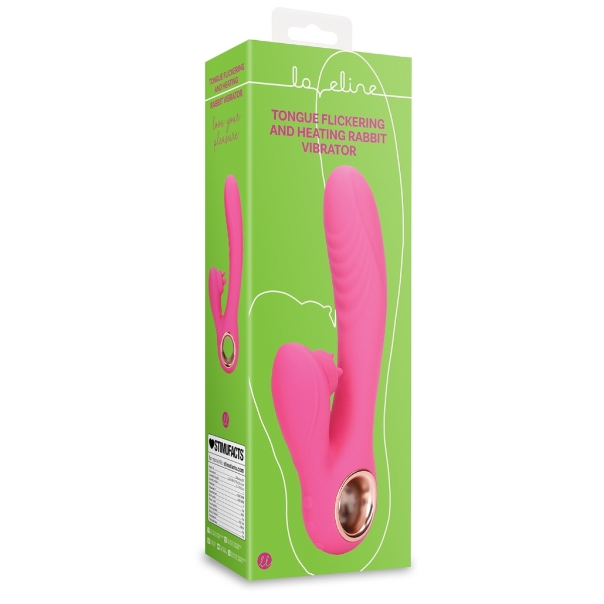 vibro rabbit tongue flicker 19 cm rose 1