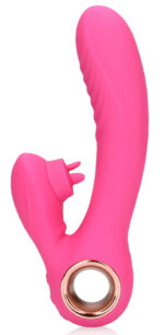 vibro rabbit tongue flicker 19 cm rose