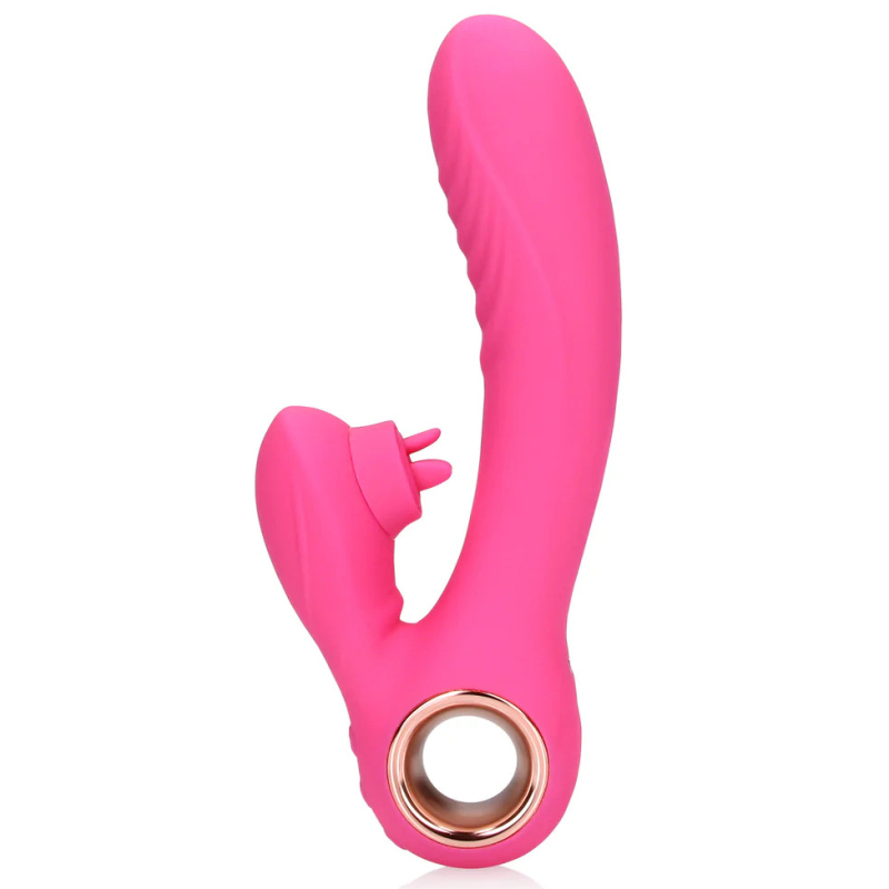 vibro rabbit tongue flicker 19 cm rose
