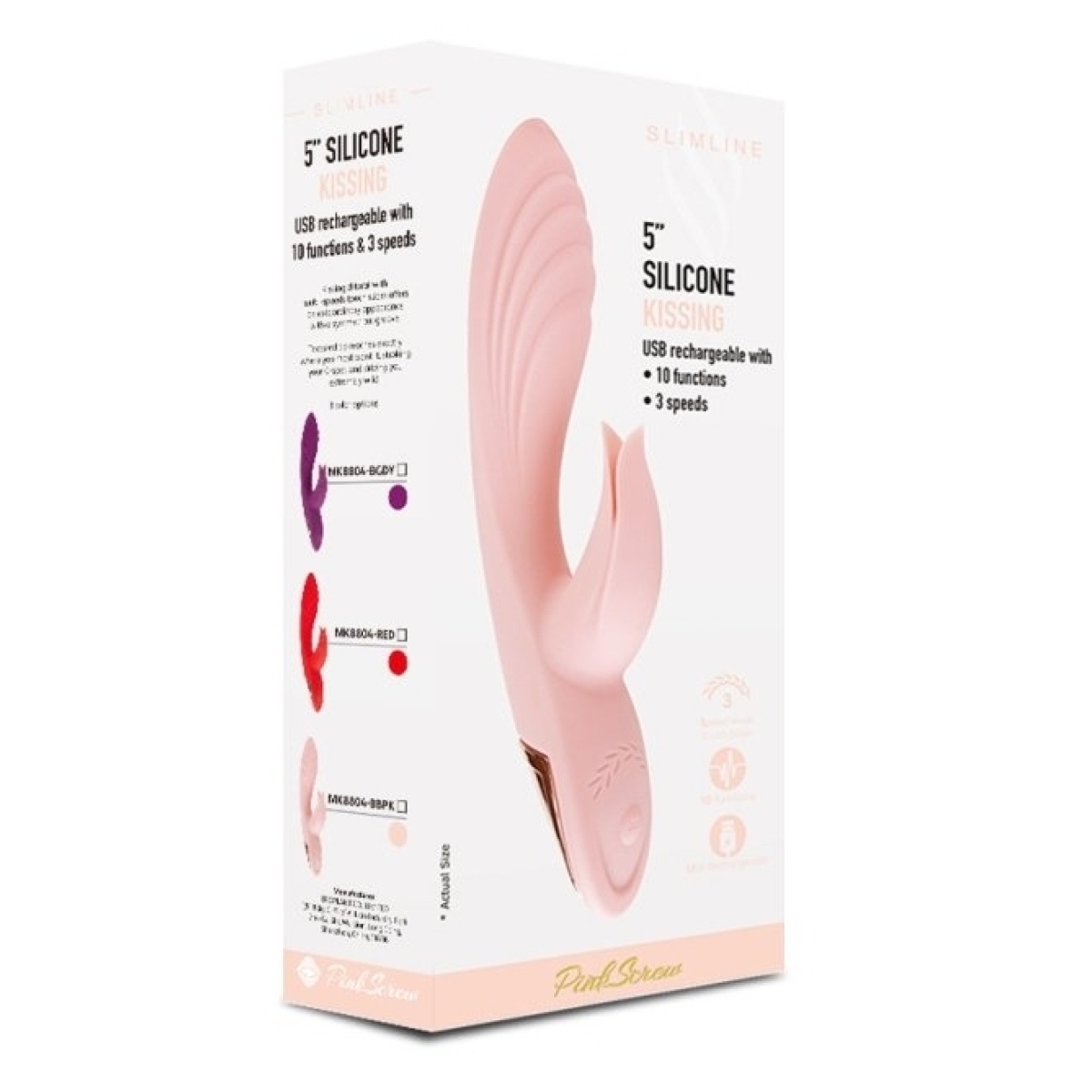 vibro rabbit twist vibe 12 x 34cm rose 1