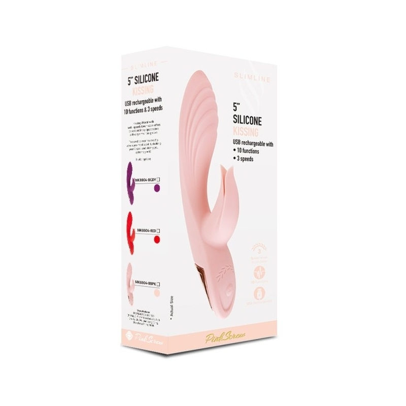 vibro rabbit twist vibe 12 x 34cm rose 1