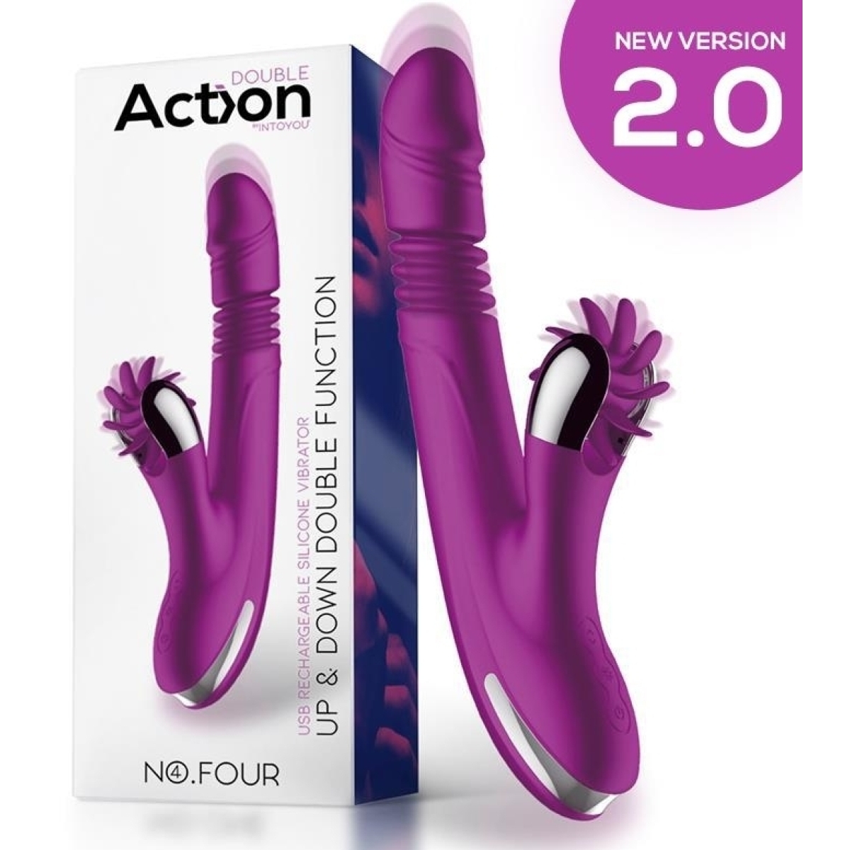 vibro rabbit up down 10 x 35cm violet 4