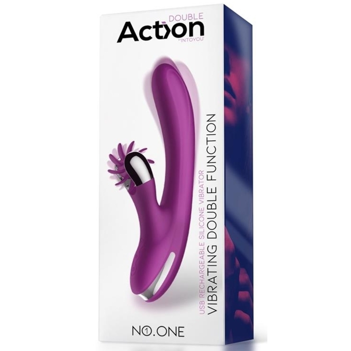vibro rabbit vibrating double 10 x 35cm violet 1