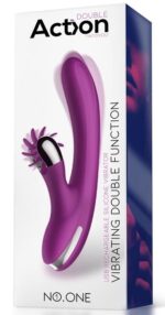 vibro rabbit vibrating double 10 x 35cm violet 1