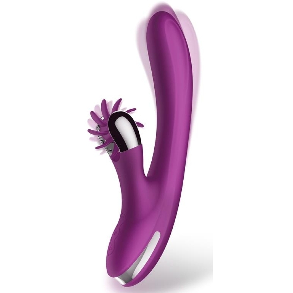 vibro rabbit vibrating double 10 x 35cm violet