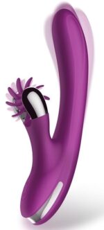 vibro rabbit vibrating double 10 x 35cm violet