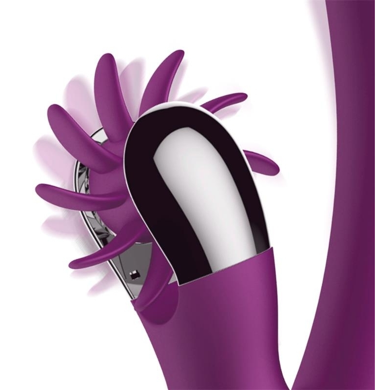 vibro rabbit vibrating double 10 x 35cm violet 3