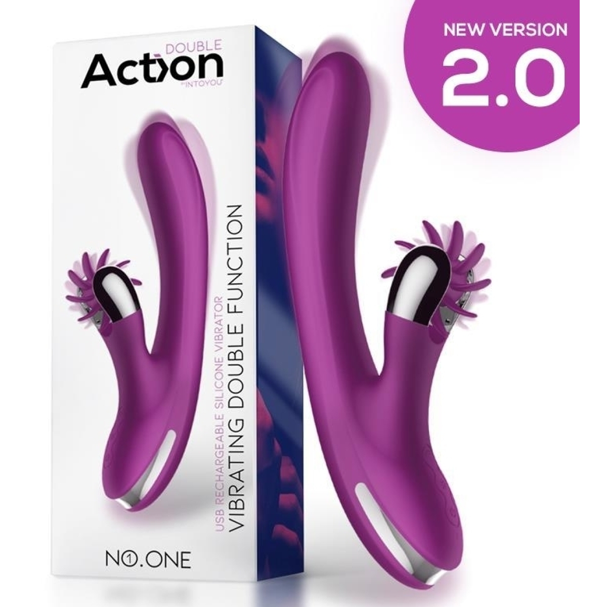 vibro rabbit vibrating double 10 x 35cm violet 4