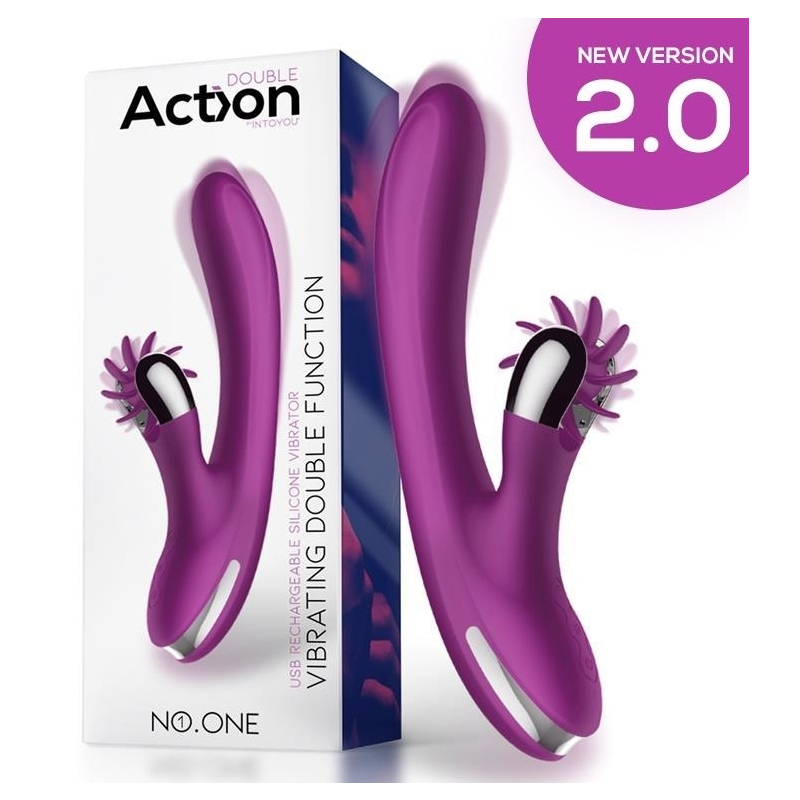 vibro rabbit vibrating double 10 x 35cm violet 4