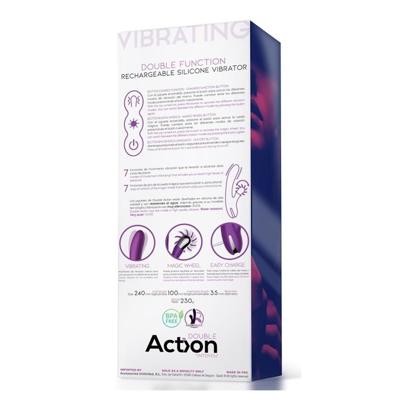 vibro rabbit vibrating double 10 x 35cm violet 5