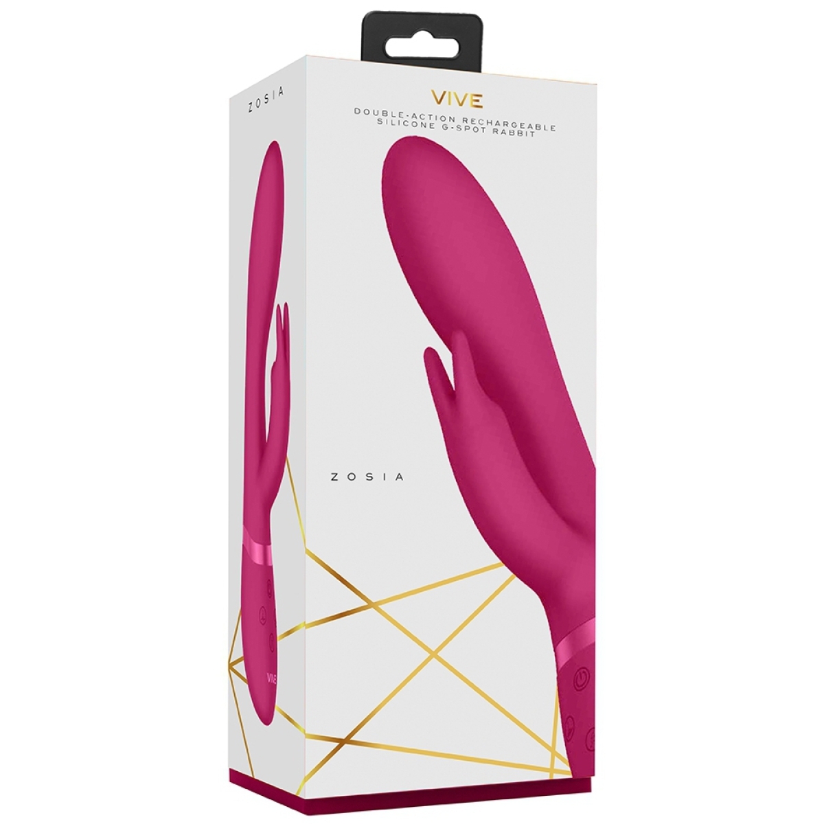 vibro rabbit zosia 21 x 37cm rose 1