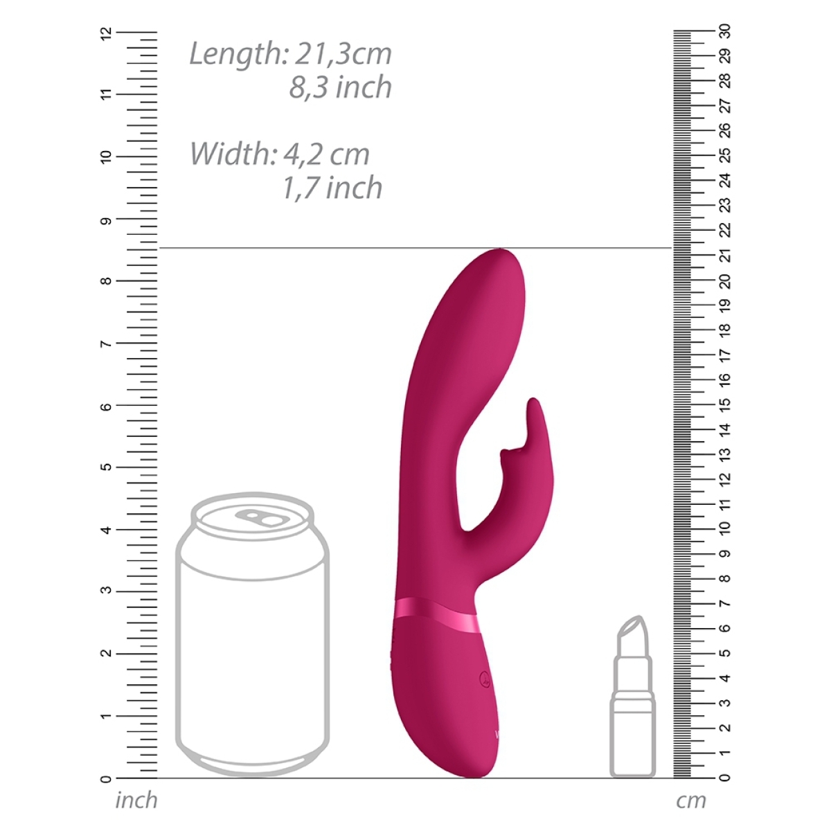 vibro rabbit zosia 21 x 37cm rose 4