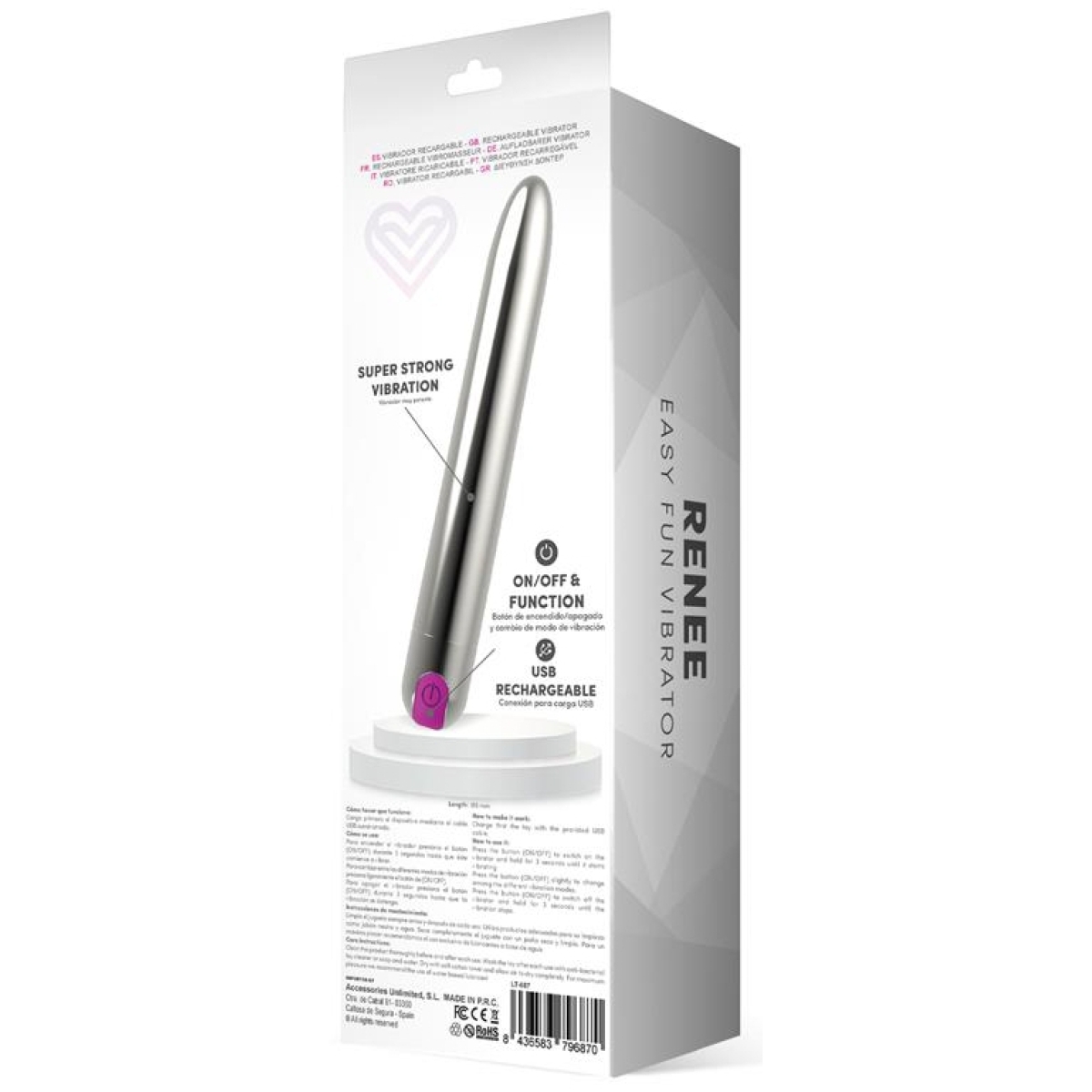 vibro renee 18 x 27cm argente 4