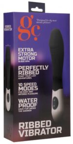 vibro ribbed vibrator 12 x 37cm noir 1
