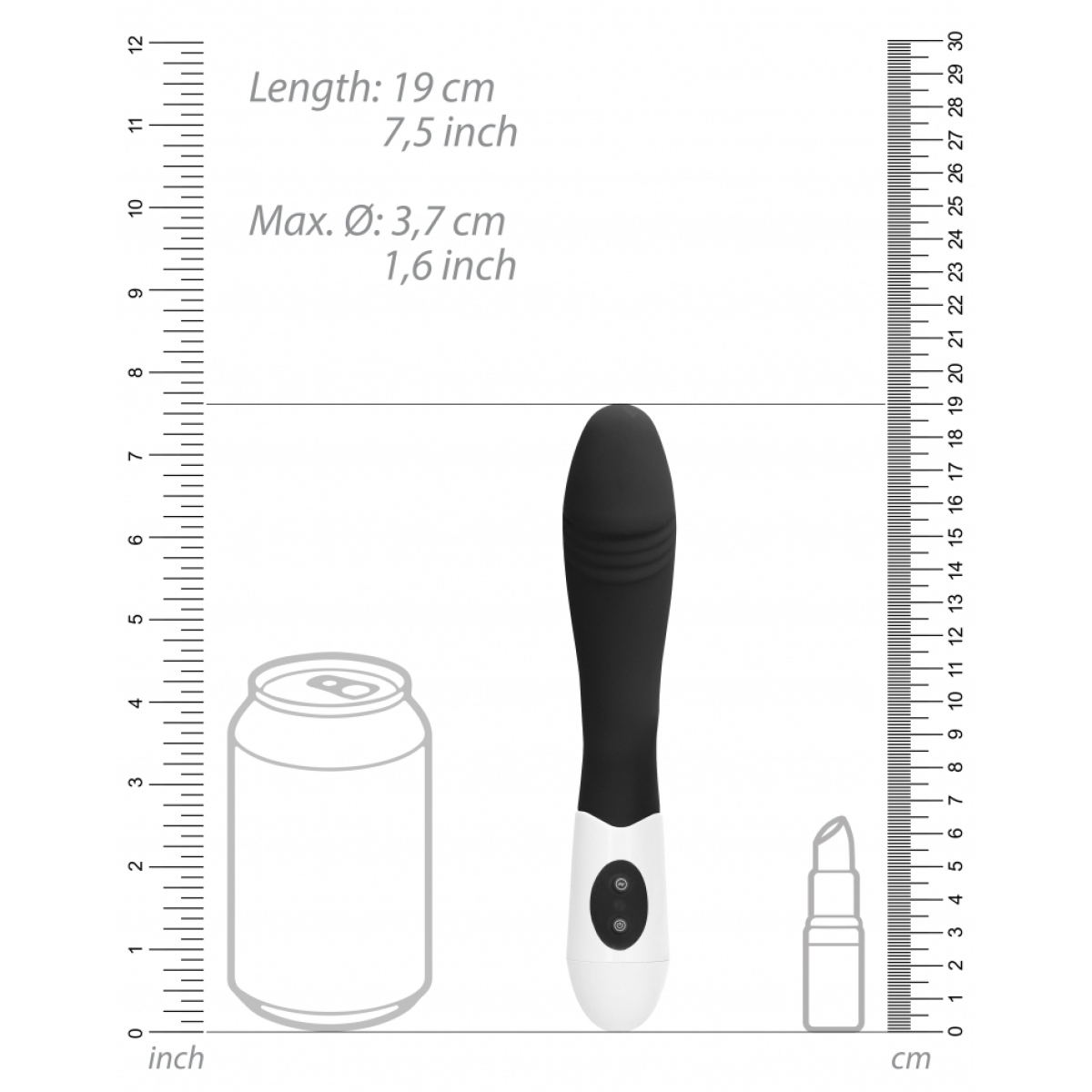 vibro ribbed vibrator 12 x 37cm noir 4
