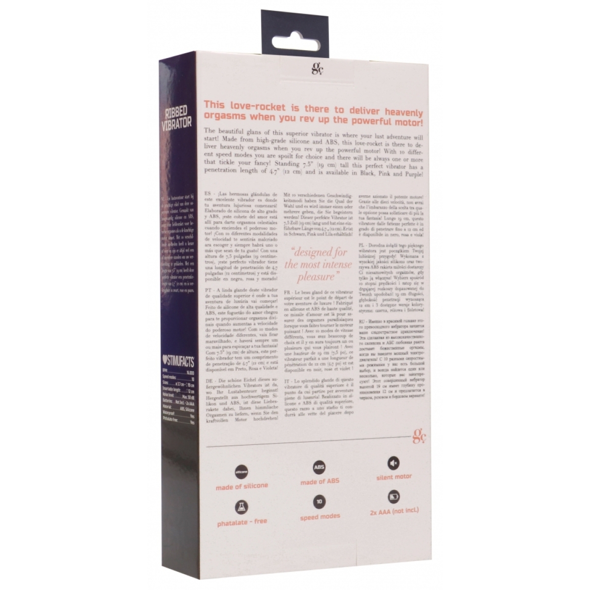 vibro ribbed vibrator 12 x 37cm noir 5