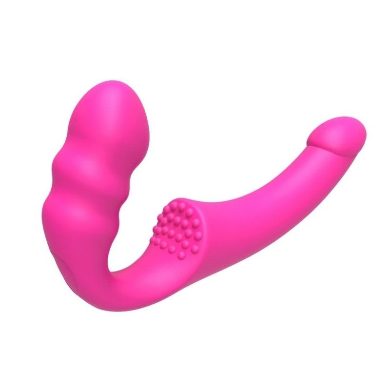 vibro sans harnais pizzie 13 x 35cm rose 2