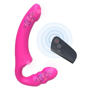 vibro sans harnais pizzie 13 x 35cm rose