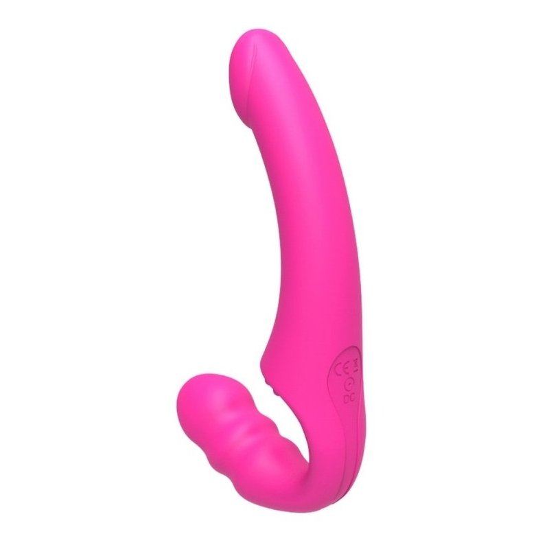 vibro sans harnais pizzie 13 x 35cm rose 4