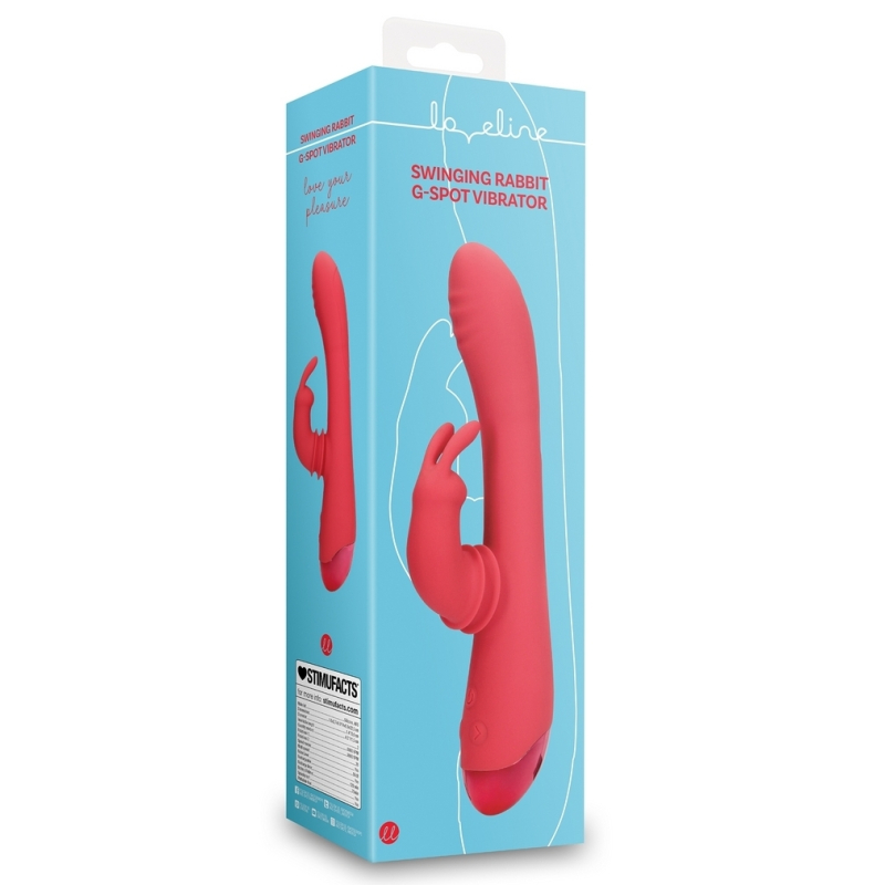 vibro swinging rabbit 22 cm rose 1