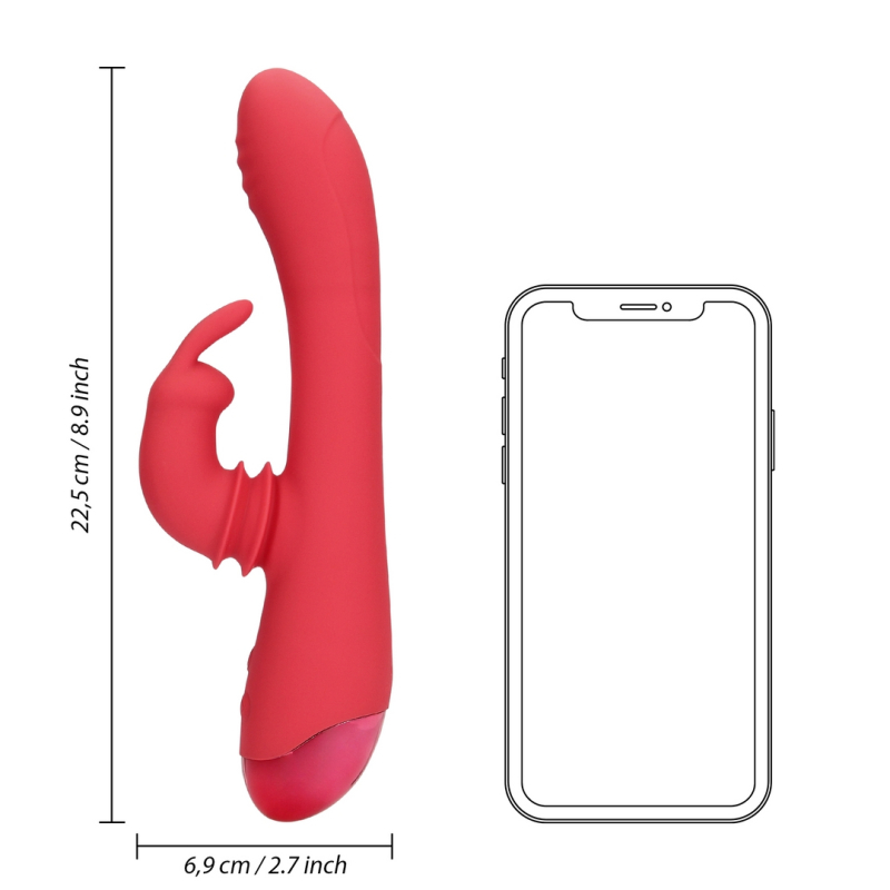 vibro swinging rabbit 22 cm rose 8