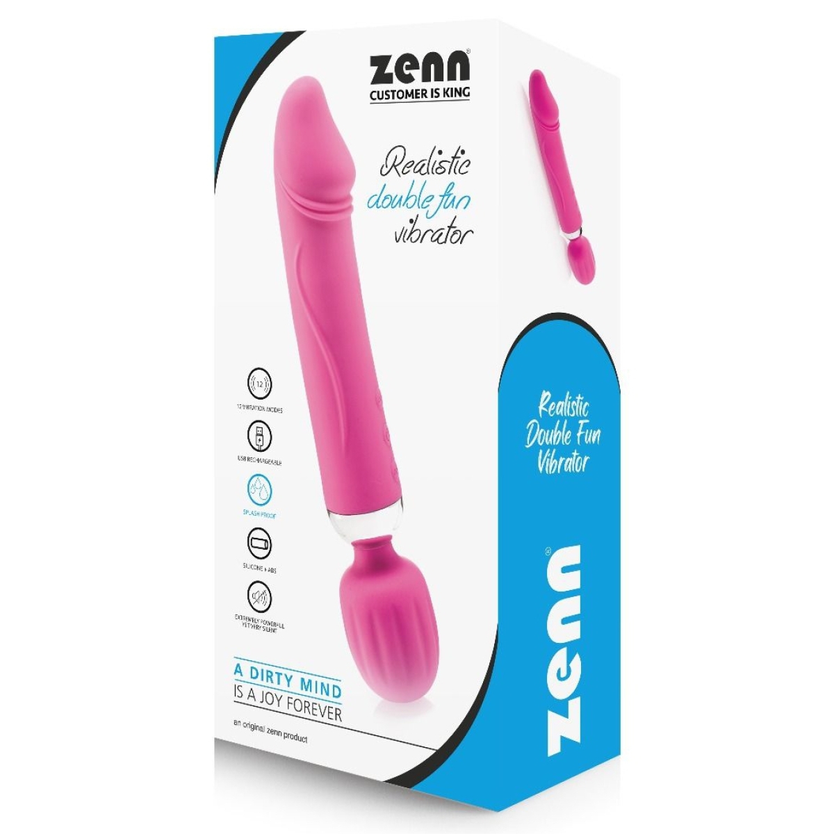 vibro wand double fun 175 x 45cm rose 1 1