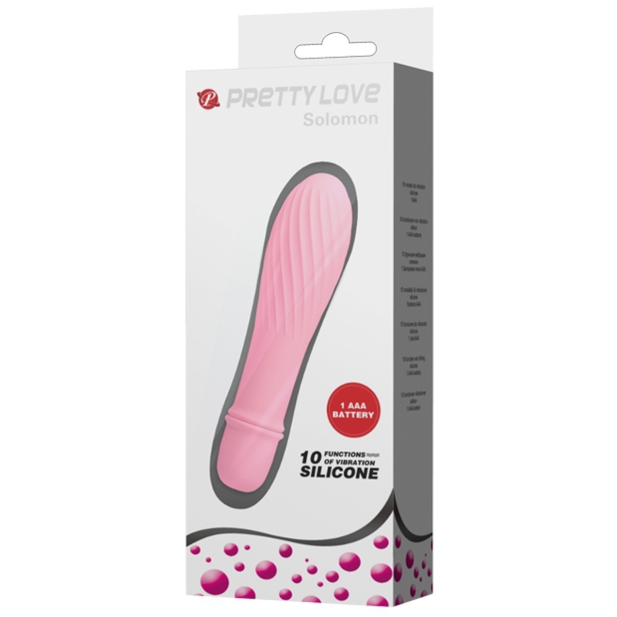vibromaseur solomon pretty love 9 x 28 cm rose pale 1