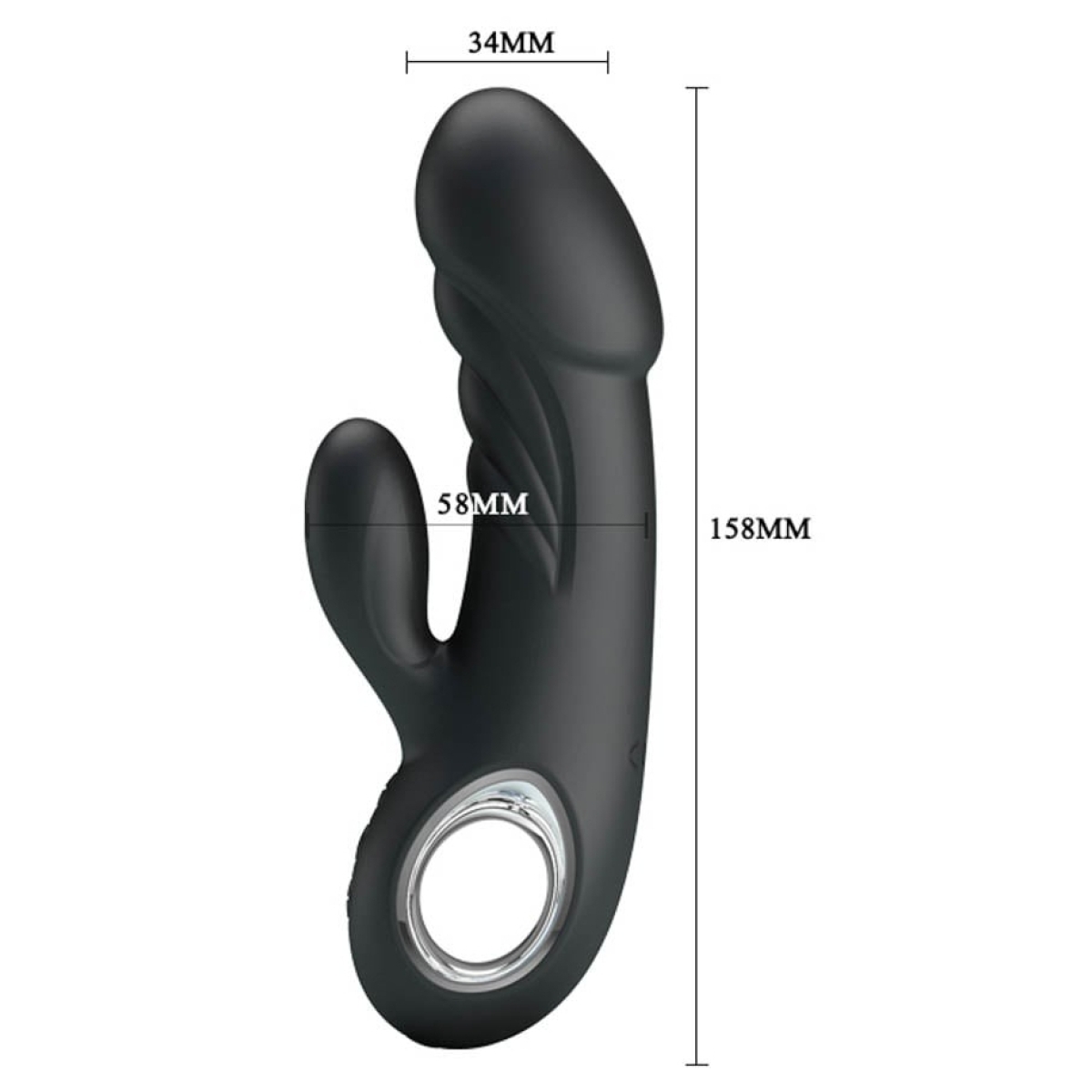 vibromasseur ansel pretty love 16cm noir 5
