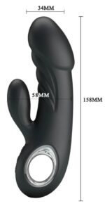 vibromasseur ansel pretty love 16cm noir 5