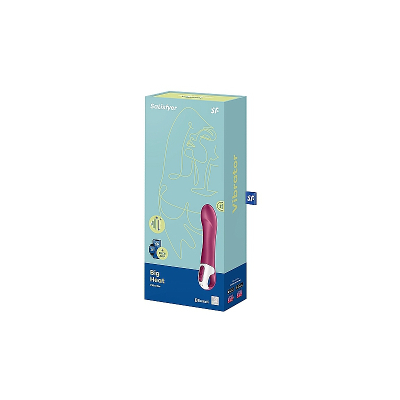 vibromasseur connecte big heat satisfyer 15 x 4cm mauve 2
