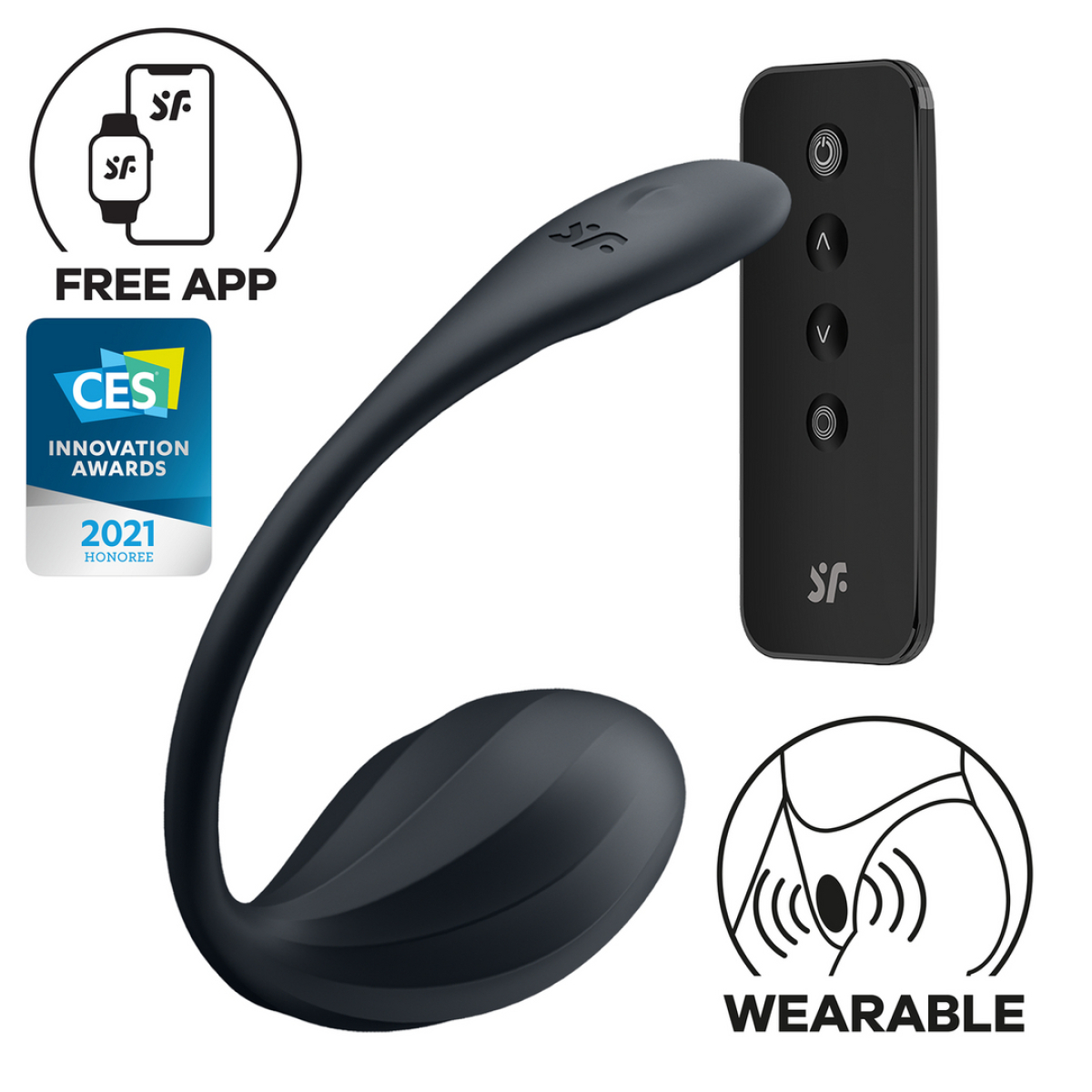 vibromasseur connecte point g ribbed petal 85 x 38cm noir